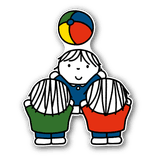 Silhouetbord Dick Bruna - groepje met bal - LV.SB.H6