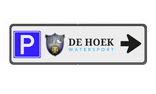 Verkeersbord DOR rechthoek 4:1 reflecterend + eigen ontwerp/opdruk