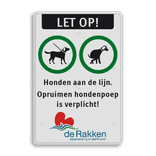 Verkeersbord hondenuitlaatplaats - reflecterend met logo