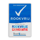 Rookvrij ziekenhuis - Informatiebord - Op weg naar een Rookvrije generatie - met logo ziekenhuis