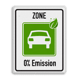 Verkeersbord begin zone ZERO Emissie - milieuzone