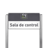 Portaalsysteem TS3 inclusief informatiebord 600x300mm + 2 Geborsteld aluminium staanders 30x30mm