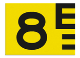 Scheepvaartbord BPR G.5.1 rechts zwart/geel - 1350x1000mm - Vlak