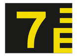 Scheepvaartbord BPR G.5.1 rechts zwart/geel - 1350x1000mm - Vlak