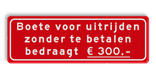 Verkeersbord DOR rechthoek 3:1 reflecterend + eigen opdruk