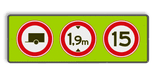 Verkeersbord DOR rechthoek 3:1 reflecterend + eigen opdruk