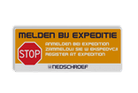 Verkeersbord DOR rechthoek 5:2 reflecterend + eigen opdruk