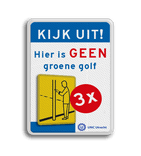 Verkeersbord DOR rechthoek 3:2 reflecterend + eigen ontwerp/opdruk