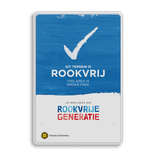 Rookvrij terrein - Smoke free - Op weg naar een Rookvrije generatie - met logo