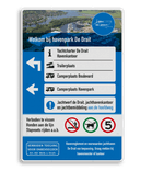 Informatiebord entree terrein - eigen ontwerp / in huisstijl - reflecterend