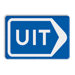 Verkeersbord RVV BB02r Uitgang afrit - reflecterend