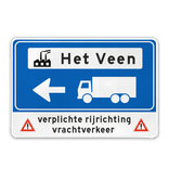 Verkeersbord DOR rechthoek 3:2 reflecterend + eigen ontwerp/opdruk
