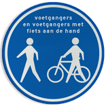 Verkeersbord rond DOR reflecterend met eigen ontwerp/opdruk