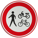 Verkeersbord rond DOR reflecterend met eigen ontwerp/opdruk