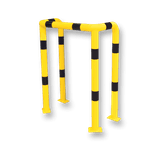 Arceau de protection en U Ø 76 mm 350 x 1 150 x 1 150 mm – Jaune/noir