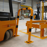 Arceau de protection flexible en acier Ø 76 mm – Jaune/noir