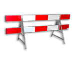 Afzethek kunststof 250cm rood wit reflecterend