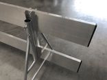 Afzethek aluminium 150cm - gekoppeld - t.b.v. A-standaards