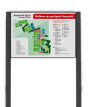 Portaalsysteem TS inclusief Plattegrondbord + 2 zwart gecoate aluminium staanders 60x60mm