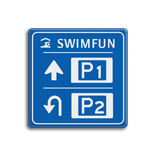 Verkeersbord vierkant reflecterend + eigen ontwerp/opdruk