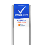 Portaalsysteem voor Rookvrij terrein - informatiebord met logo