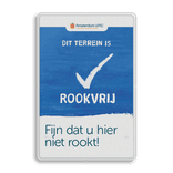 Rookvrij terrein - Informatiebord - Op weg naar een Rookvrije generatie - met logo