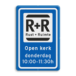 Verkeersbord DOR rechthoek 3:2 reflecterend + eigen ontwerp/opdruk