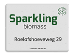Verkeersbord DOR rechthoek 4:3 reflecterend + eigen opdruk