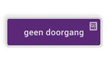 Verkeersbord DOR rechthoek 3:1 reflecterend + eigen opdruk