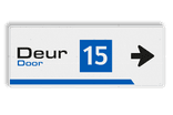 Verkeersbord DOR rechthoek 5:2 reflecterend + eigen opdruk