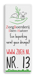 Verkeersbord DOR rechthoek 5:2 reflecterend + eigen opdruk