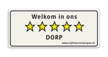 Verkeersbord DOR rechthoek 5:2 reflecterend + eigen opdruk