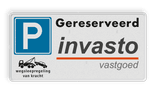 Parkeerplaats bord met logo / eigen ontwerp - reflecterend