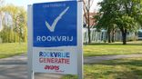 Portaalsysteem voor Rookvrij terrein - informatiebord met logo