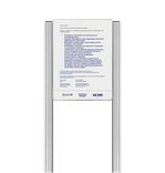 Reglement bord met luxe staanders