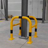 Protection de poteau en acier en 2 parties Ø 60/48 mm – Fixation au sol