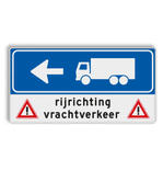 Verkeersbord DOR rechthoek 2:1 reflecterend +  eigen ontwerp/opdruk