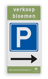 Verkeersbord DOR rechthoek 2:1 reflecterend +  eigen ontwerp/opdruk