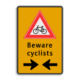 Tekstbord WIU geel/zwart 3 regelig