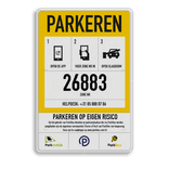 Zonebord PARKEREN - Entree - VOORWAARDEN - ParkBee