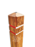 Poteau anti-stationnement amovible en bois  (FSC) - Borne tête de diamant