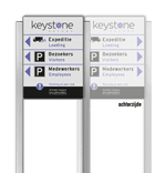Portaalsysteem TS met informatiebord 3:2 met aluminium geborstelde staanders