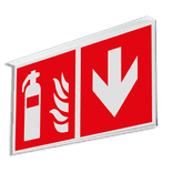 Haaks bord F016 - Richting Brandblusdeken