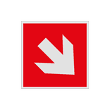 Panneau angulaire - F000 - Flèche diagonale droite vers le bas