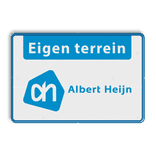 Toegangsbord voor Terrein en bedrijfslogo