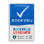 Informatiebord Rookvrij Vereniging met logo