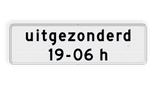 Verkeersbord RVV OB203p - Onderbord - Geldt alleen voor periode