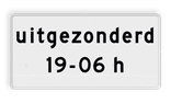 Verkeersbord RVV OB203p - Onderbord - Geldt alleen voor periode