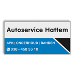 Verkeersbord DOR rechthoek 2:1 reflecterend +  eigen ontwerp/opdruk