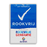 Rookvrij terrein - Informatiebord - Op weg naar een Rookvrije generatie - met logo